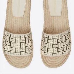 Tory Burch size 7 Ribbon Espadrille slide